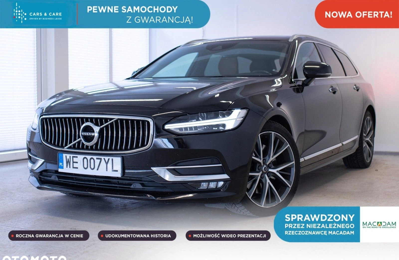 volvo v90 Volvo V90 cena 149900 przebieg: 124275, rok produkcji 2020 z Alwernia